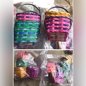 Square Bambo Mulitcolor Easter or Decor baskets-30 baskets in all